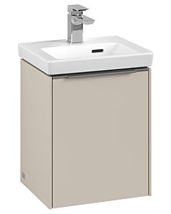Villeroy und Boch Subway 3. 1930 vanity unit C58300VN 35.1x42.9x30.9cm, hinge left / handle aluminum glossy, cashmere gray