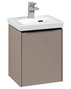 Villeroy und Boch Subway 3.0 Waschtisch-Unterschrank C58301VM 35,1x42,9x30,9cm, Schanier links/Griff Volcano black, taupe
