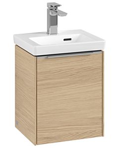 Villeroy und Boch Subway 3. 1930 vanity unit C58400VJ 35.1x42.9x30.9cm, hinge right / handle aluminum glossy, nordic oak
