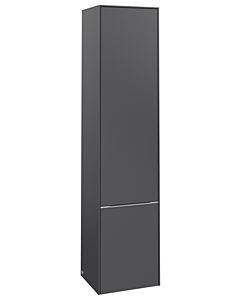 Villeroy und Boch Subway 3. 1930 armoire haute C58700VR 40x171x36.2cm, charnière droite / poignée aluminium brillant, graphite