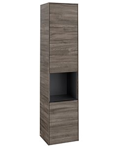 Villeroy und Boch Subway 3. 1930 cabinet C58901RK 40x171x36.2cm, hinge right / handle Volcano black, stone oak