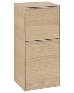 Villeroy und Boch Subway 3. 1930 side cabinet C59400VJ 40x86x36.2cm, hinge left / handle aluminum glossy, nordic oak