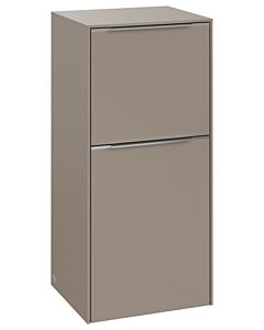 Villeroy und Boch Subway 3. 1930 side cabinet C59400VM 40x86x36.2cm, hinge left / handle aluminum glossy, taupe
