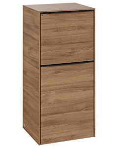 Villeroy und Boch Subway 3.0 Seitenschrank C59401RH 40x86x36,2cm, Schanier links/Griff Volcano black, kansas oak