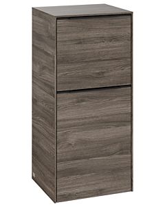 Villeroy und Boch Subway 3. 1930 side cabinet C59401RK 40x86x36.2cm, hinge left / handle Volcano black, stone oak