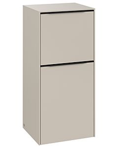 Villeroy und Boch Subway 3. 1930 C59401VN 40x86x36.2cm, charnière gauche / poignée noir Volcano, gris cachemire