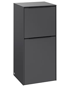 Villeroy und Boch Subway 3. 1930 side cabinet C59401VR 40x86x36.2cm, hinge left / handle Volcano black, graphite