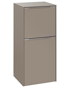 Villeroy und Boch Subway 3. 1930 side cabinet C59500VM 40x86x36.2cm, hinge right / handle aluminum glossy, taupe