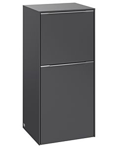 Villeroy und Boch Subway 3. 1930 side cabinet C59500VR 40x86x36.2cm, hinge right / handle aluminum glossy, graphite