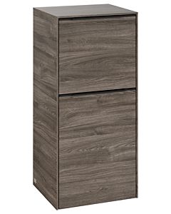 Villeroy und Boch Subway 3. 1930 side cabinet C59501RK 40x86x36.2cm, hinge right / handle Volcano black, stone oak
