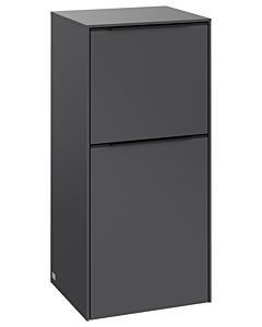 Villeroy und Boch Subway 3.0 Seitenschrank C59501VR 40x86x36,2cm, Schanier rechts/Griff Volcano black, graphite