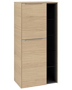 Villeroy und Boch Subway 3. 1930 center cabinet C59800VJ 57.4x120x36.2cm, hinge left / handle aluminum glossy, nordic oak