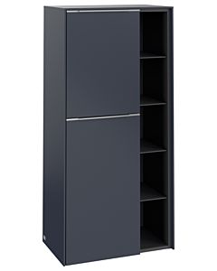 Villeroy und Boch Subway 3.0 Mittelschrank C59800VQ 57,4x120x36,2cm, Schanier links/Griff Aluminium glänzend, marine blue