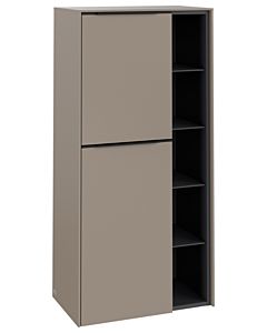 Villeroy und Boch Subway 3.0 Mittelschrank C59801VM 57,4x120x36,2cm, Schanier links/Griff Volcano black, taupe
