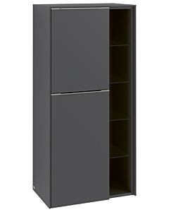 Villeroy und Boch Subway 3.0 Mittelschrank C59802VR 57,4x120x36,2cm, Schanier links/Griff monochrom, graphite