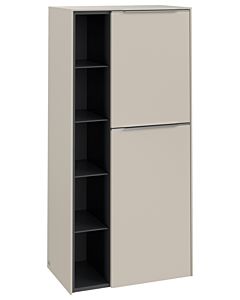 Villeroy und Boch Subway 3. 1930 center cupboard C59900VN 57.4x120x36.2cm, hinge right / handle aluminum glossy, cashmere gray