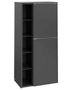 Villeroy und Boch Subway 3. 1930 center cabinet C59900VR 57.4x120x36.2cm, hinge right / handle aluminum glossy, graphite