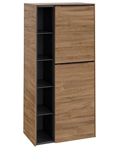 Villeroy und Boch Subway 3. 1930 C59901RH 57,4x120x36,2cm, charnière droite / poignée Volcano noir, chêne kansas