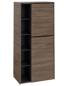 Villeroy und Boch Subway 3.0 Mittelschrank C59901VH 57,4x120x36,2cm, Schanier rechts/Griff Volcano black, arizona oak