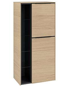Villeroy und Boch Subway 3.0 Mittelschrank C59901VJ 57,4x120x36,2cm, Schanier rechts/Griff Volcano black, nordic oak