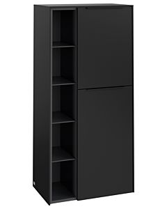 Villeroy und Boch Subway 3.0 Mittelschrank C59901VL 57,4x120x36,2cm, Schanier rechts/Griff Volcano black, volcano black