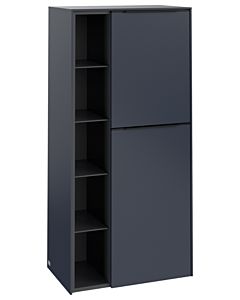Villeroy und Boch Subway 3.0 Mittelschrank C59901VQ 57,4x120x36,2cm, Schanier rechts/Griff Volcano black, marine blue