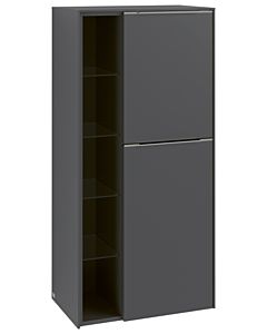 Villeroy und Boch Subway 3.0 Mittelschrank C59902VR 57,4x120x36,2cm, Schanier rechts/Griff monochrom, graphite