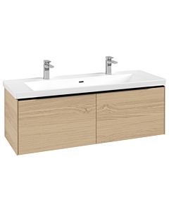 Villeroy und Boch Subway 3.0 Waschtisch-Unterschrank C60101VJ 127,2x42,9x47,8cm, ohne LED/Griff Volcano black, nordic oak