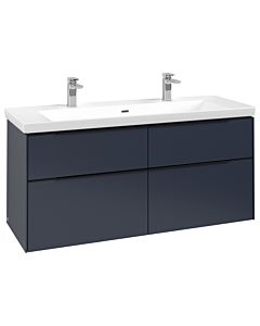 Villeroy und Boch Subway 3.0 Waschtisch-Unterschrank C60201VQ 127,2x57,6x47,8cm, ohne LED/Griff Volcano black, marine blue