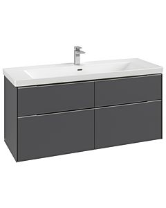 Villeroy und Boch Subway 3.0 Waschtisch-Unterschrank C60202VR 127,2x57,6x47,8cm, ohne LED/Griff monochrom, graphite