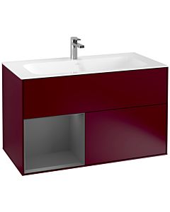 Villeroy und Boch Finion Villeroy und Boch F030GKHB 99,6x59,1x49,8cm, étagère gauche anthracite mat, Peony Matt