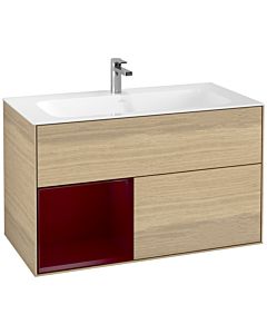 Villeroy und Boch Finion Waschtischunterschrank F030HBPC 99,6x59,1x49,8cm, Regal links Peony, Oak Veneer