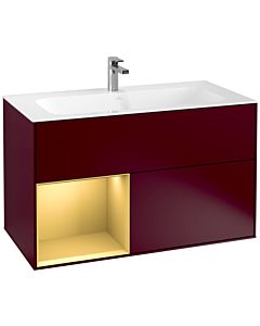 Villeroy und Boch Finion Villeroy und Boch F030HFHB 99,6x59,1x49,8cm, étagère gauche or mat, Peony Matt