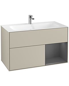 Villeroy und Boch Finion Villeroy und Boch Finion F040GKHH 99.6x59.1x49.8cm, shelf right Anthracite matt, Sand Matt Lacquer