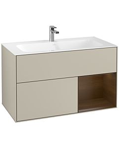 Villeroy und Boch Finion Villeroy und Boch Finion F040GNHH 99.6x59.1x49.8cm, shelf on the right Sand Matt Lacquer veneer, Sand Matt Lacquer