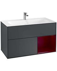 Villeroy und Boch Finion Waschtischunterschrank F040HBHG 99,6x59,1x49,8cm, Regal rechts Peony, Midnight Blue Matt Lacquer