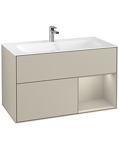 Villeroy und Boch Finion Villeroy und Boch Finion F040HHHH 99.6x59.1x49.8cm, shelf on the right Sand matt, Sand Matt Lacquer