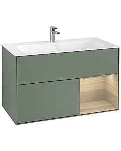 Villeroy und Boch Finion Villeroy und Boch F040PCGM 99,6x59,1x49,8cm, étagère à droite Oak Veneer , Olive Matt Lacquer