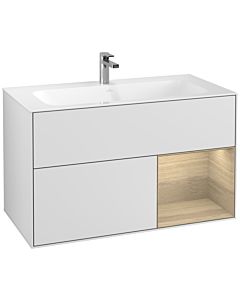 Villeroy und Boch Finion Villeroy und Boch Finion F040PCMT 99.6x59.1x49.8cm, shelf right Oak Veneer , white matt lacquer
