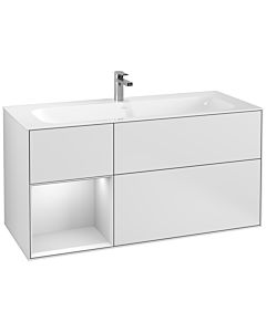 Villeroy und Boch Finion Villeroy und Boch F060MTMT 119,6x59,1cm, étagère gauche laqué blanc mat, laqué blanc mat