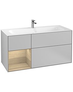 Villeroy und Boch Finion Villeroy und Boch F060PCGJ 119,6x59,1cm, étagère gauche Oak Veneer , gris clair mat