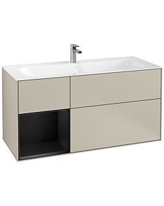 Villeroy und Boch Finion Villeroy und Boch Finion F060PDHH 119.6x59.1cm, shelf left black matt lacquer, Sand Matt Lacquer