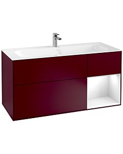 Villeroy und Boch Finion Villeroy und Boch F070GFHB 119,6x59,1cm, étagère à droite Laque blanc brillant, Peony Matt