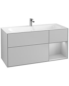 Villeroy und Boch Finion Villeroy und Boch F070GJGJ 119,6x59,1cm, étagère à droite gris clair mat, gris clair mat