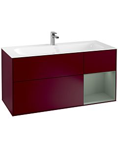 Villeroy und Boch Finion Villeroy und Boch F070GMHB 119,6x59,1cm, étagère à droite Olive Matt Lacquer , Peony Matt