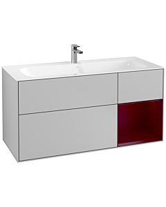 Villeroy und Boch Finion Waschtischunterschrank F070HBGJ 119,6x59,1cm, Regal rechts Peony, Light grey matt