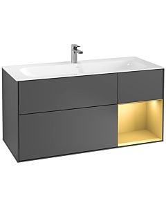 Villeroy und Boch Finion Villeroy und Boch F070HFGK 119,6x59,1cm, étagère droite or mat, anthracite mat