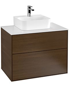 Villeroy und Boch Finion Villeroy und Boch Finion F08100GN 80x60.3x50.1cm, cover plate white matt, walnut veneer