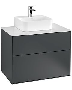 Villeroy und Boch Finion Villeroy und Boch F08100HG 80x60.3x50.1cm, plaque de finition blanc mat, Midnight Blue Matt Lacquer