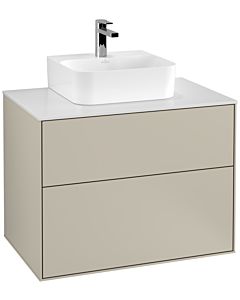 Villeroy und Boch Finion Villeroy und Boch F08100HH 80x60.3x50.1cm, plaque de finition blanc mat, Sand Matt Lacquer